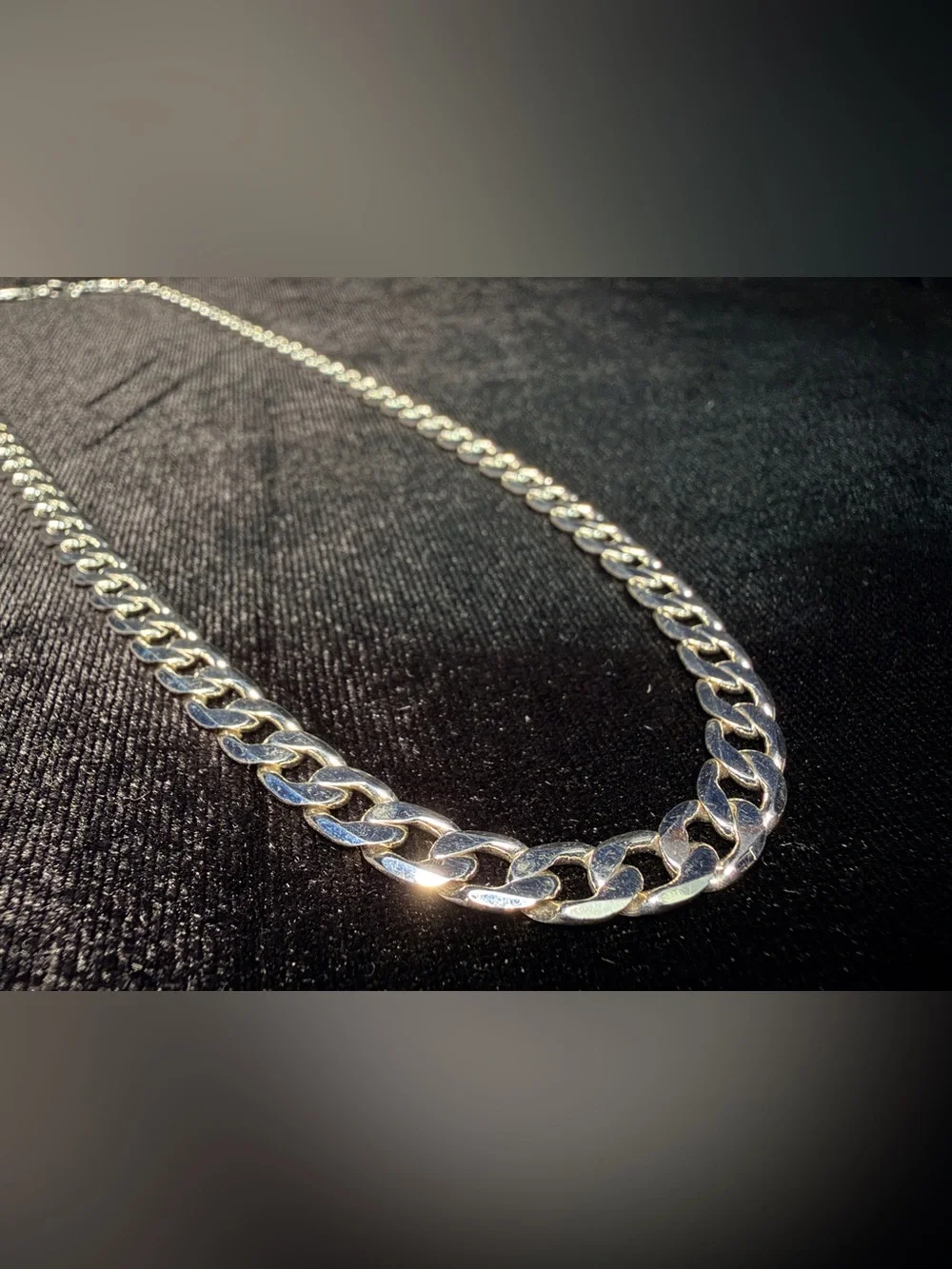Cuban 20in 6.5MM 925 Stamped semi solid necklace. 25.6g Brand New.